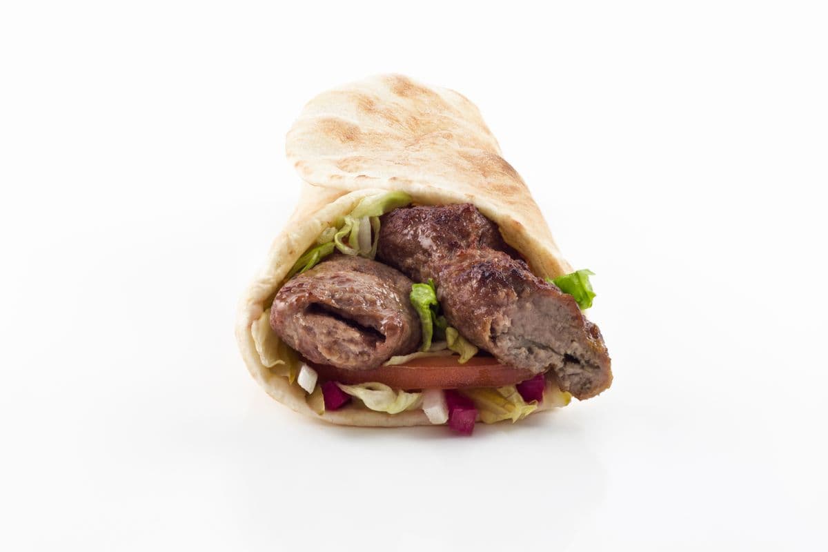 Large BBQ Beef Kebab Wrap