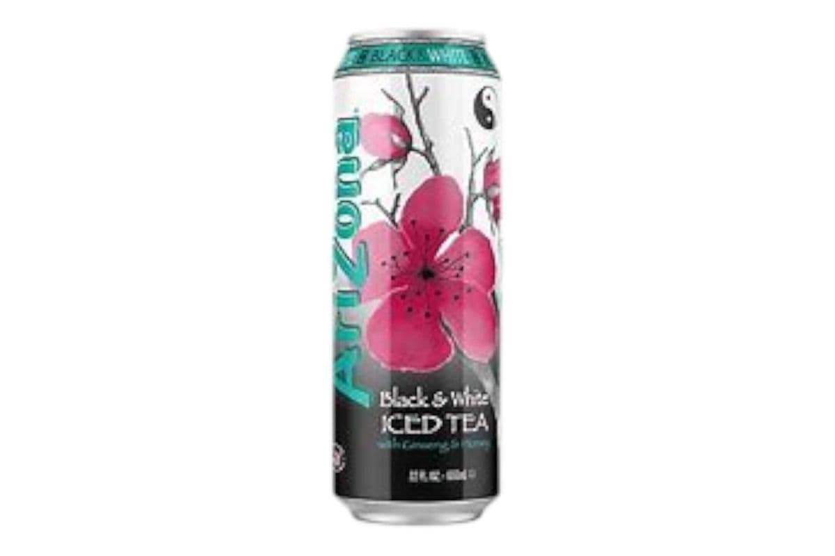 Arizona Black & White Iced Tea With Ginseng & Honey (650ml) (160 Cal)