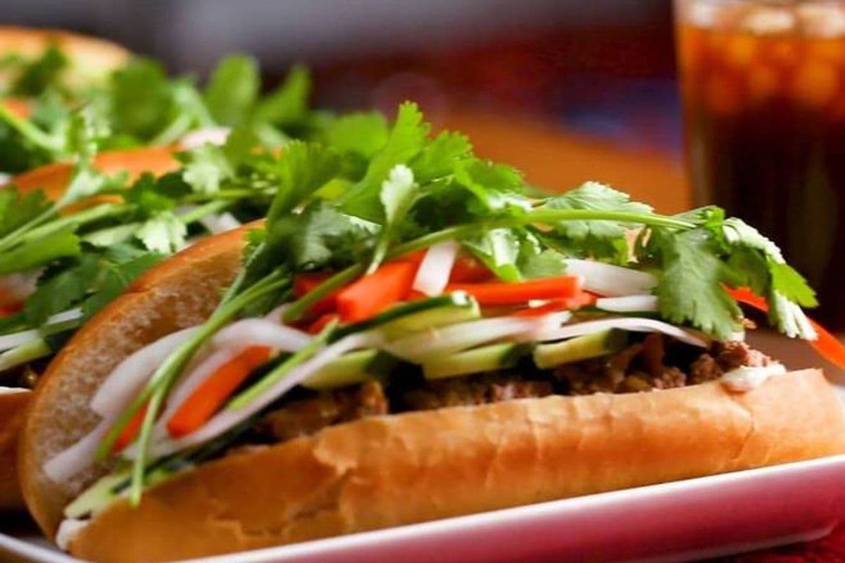 45. Grilled Lemongrass Pork Banh Mi Sandwich