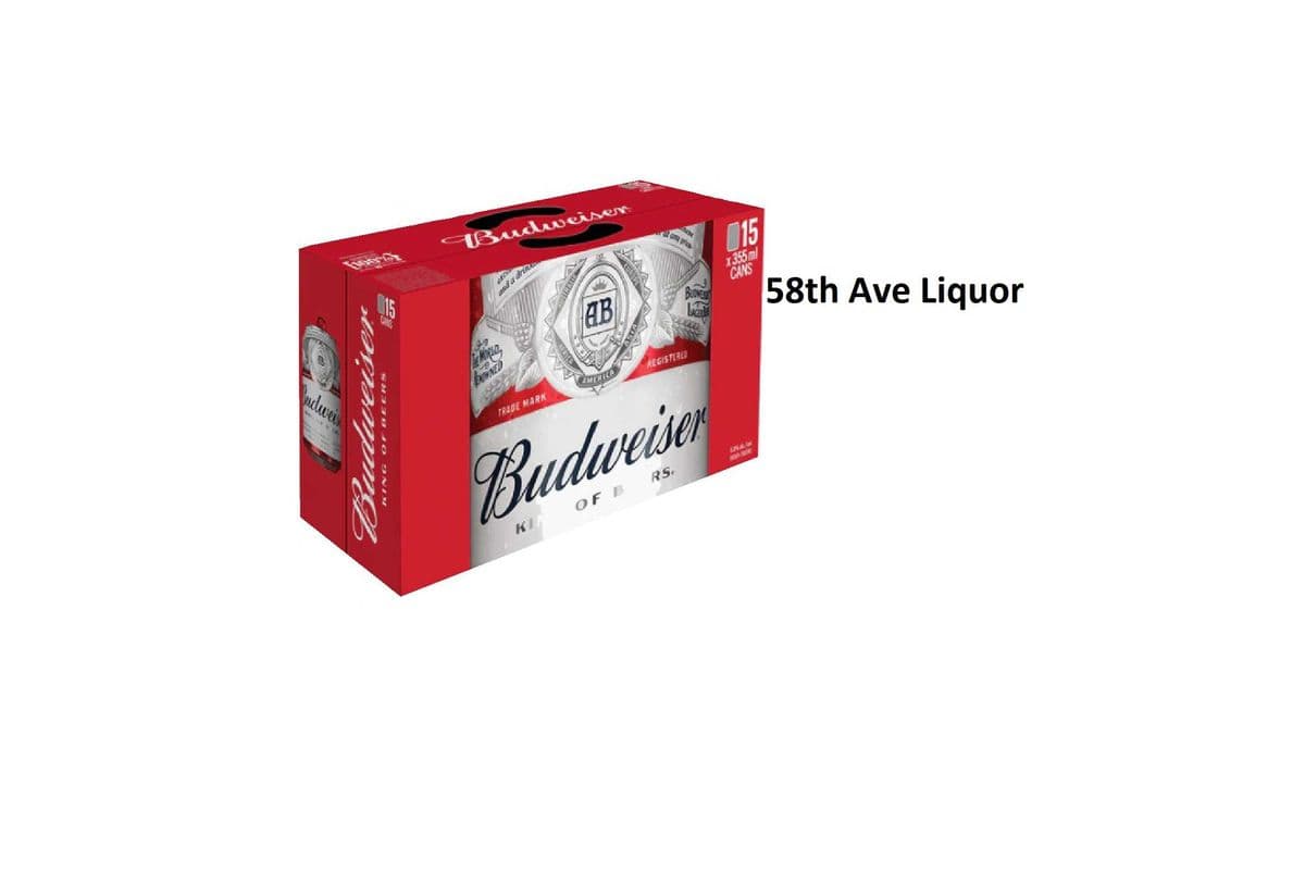 BUDWEISER 15 CANS (1 x 15x355ML)