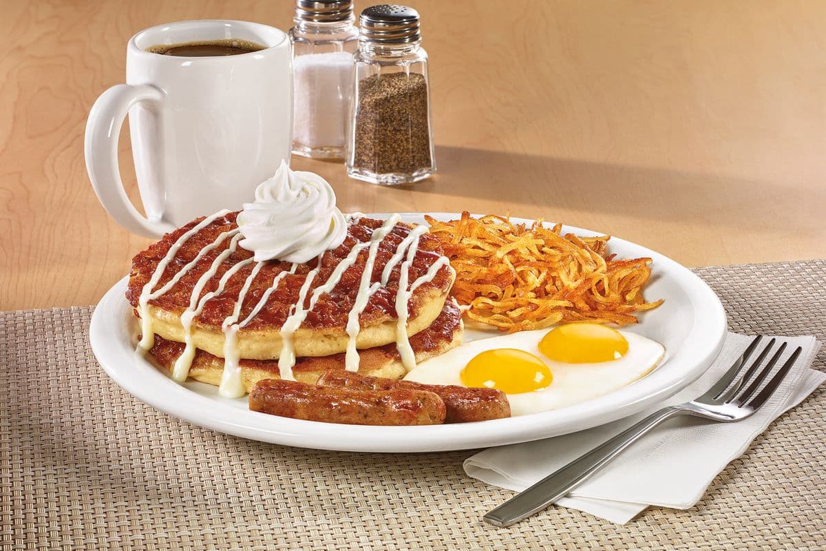 Cinnamon Roll Pancake Breakfast