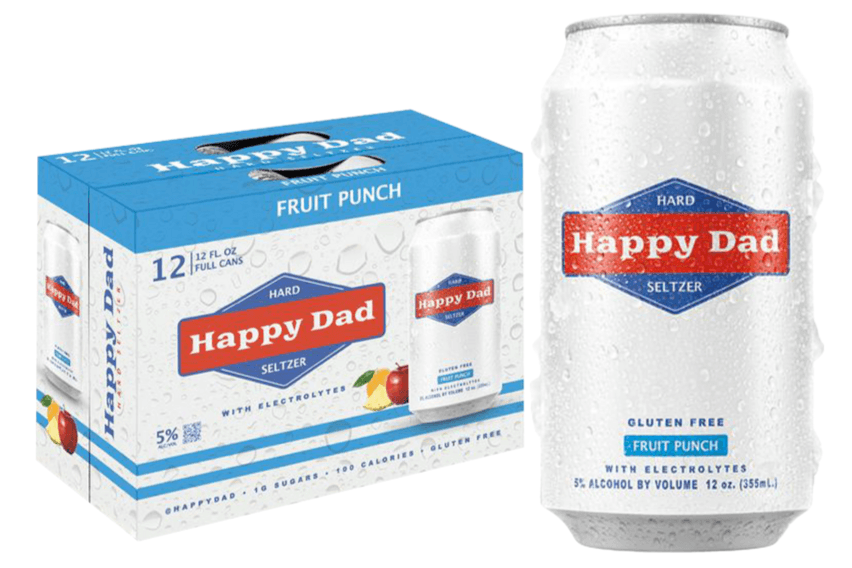 Happy Dad Hard Seltzer Fruit Punch (12 x 355 ml)
