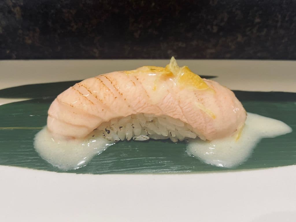 Aburi Yuzu Salmon Sushi