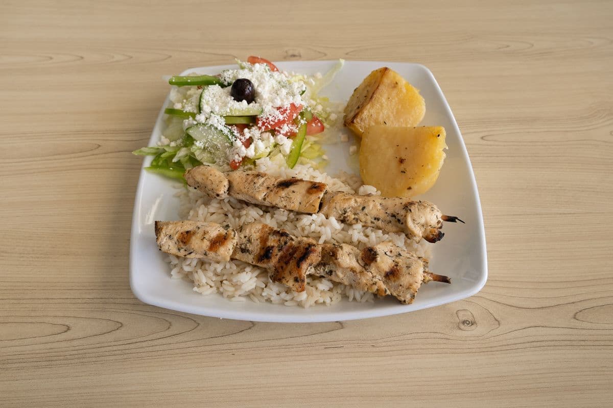 Chicken Souvlaki Dinner