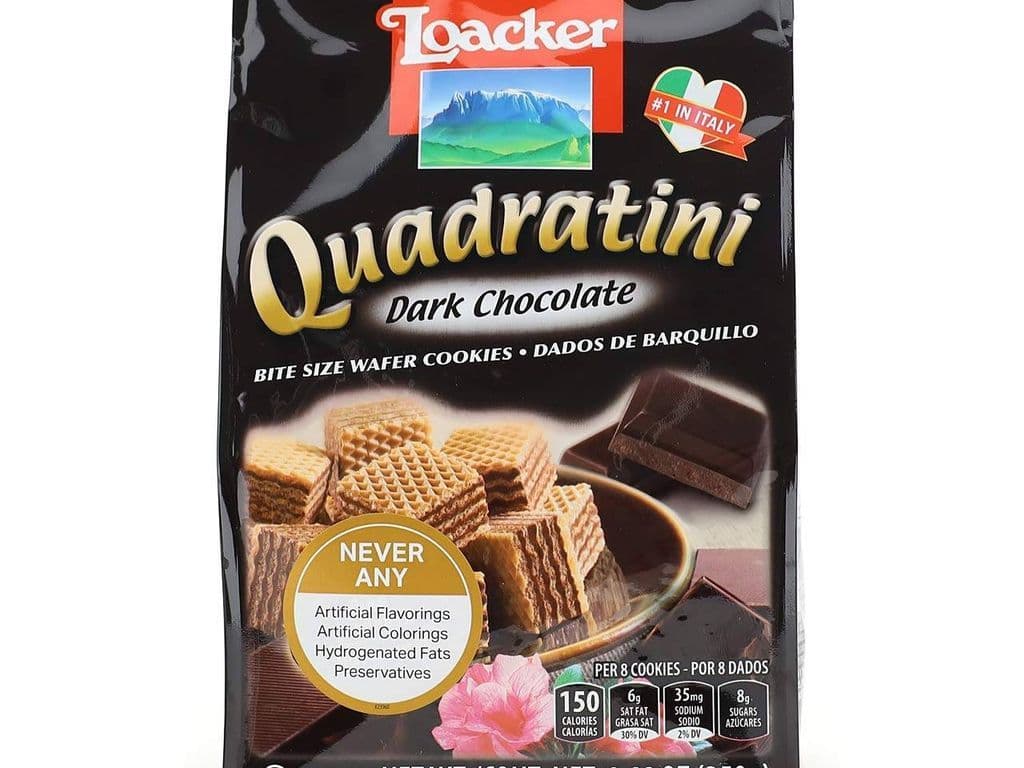 LOACKER QUADRATINI CHOCOLATE WAFER COOKIES 250G