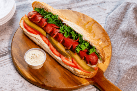 Beef Sausage Sandwich