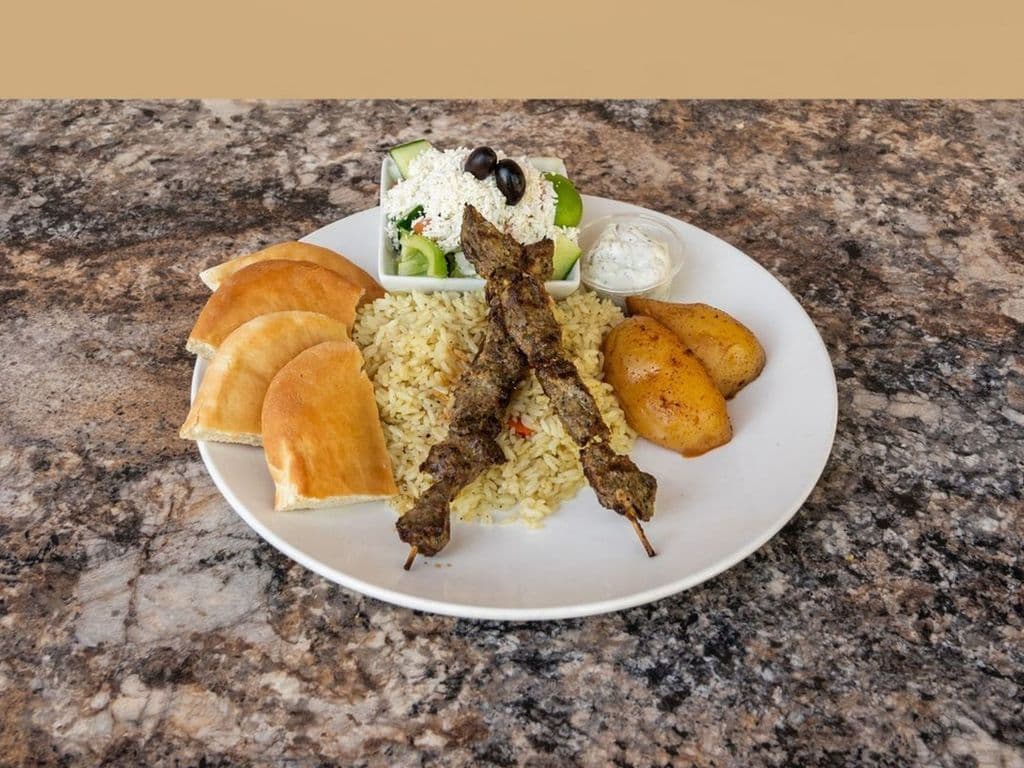 Lamb Souvlaki (2 Skewers)