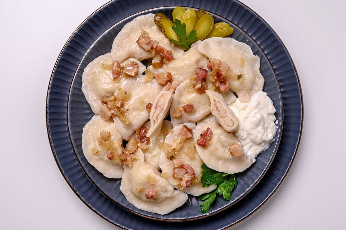 PEROGIES / VARENYKY with POTATO & SMOKED BACON (12 pcs)