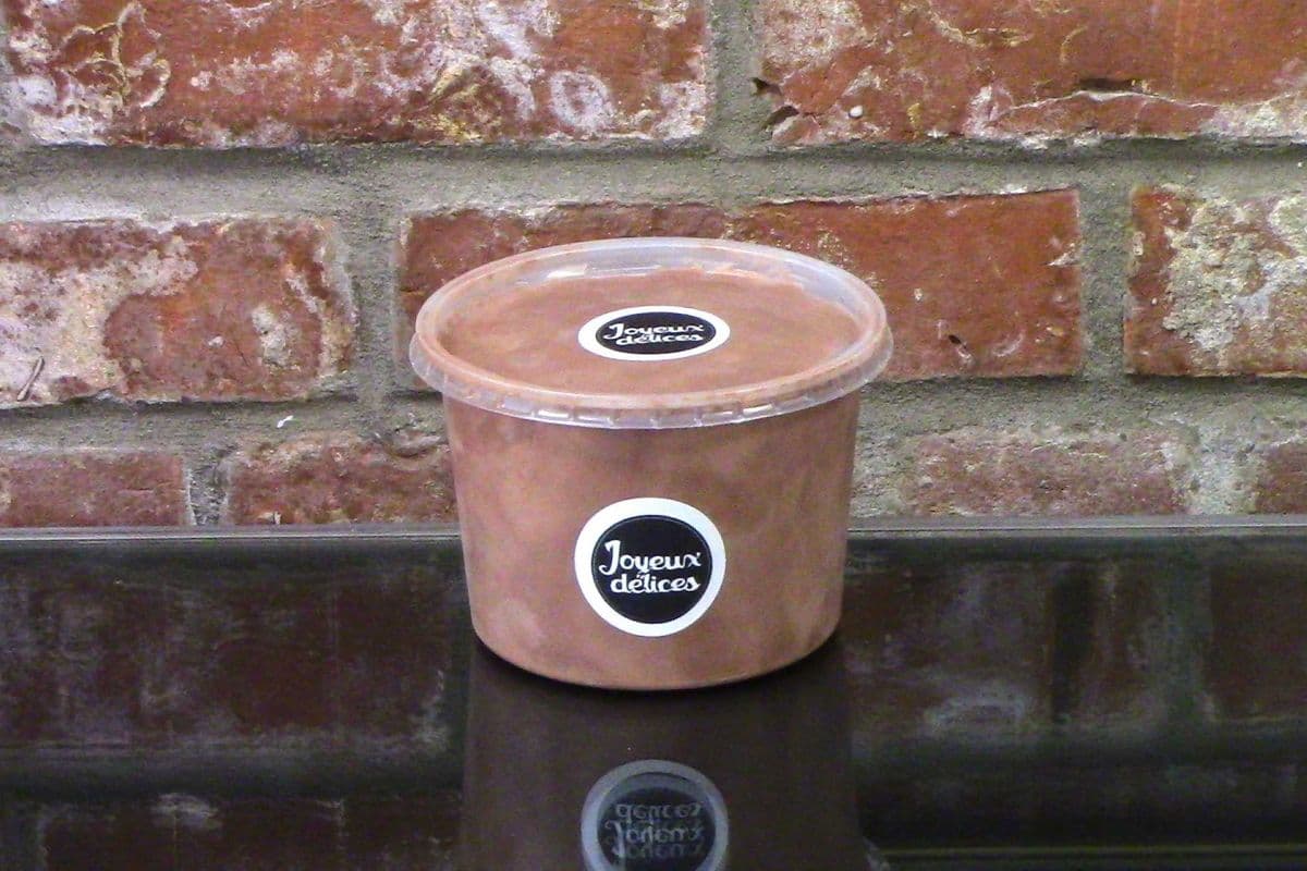 Pot de crème glacée chocolat 500ml