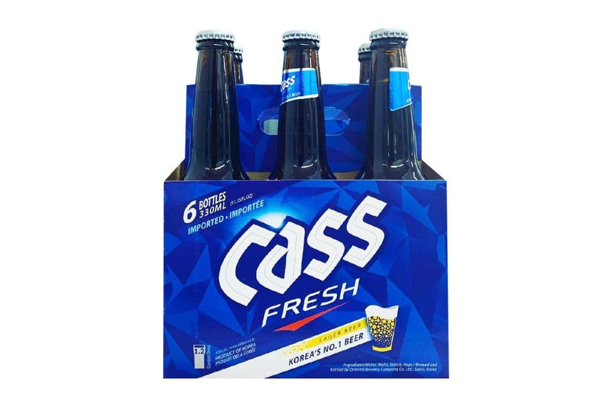 Cass Fresh - Korean Beer (6 x 330mL Bottles)