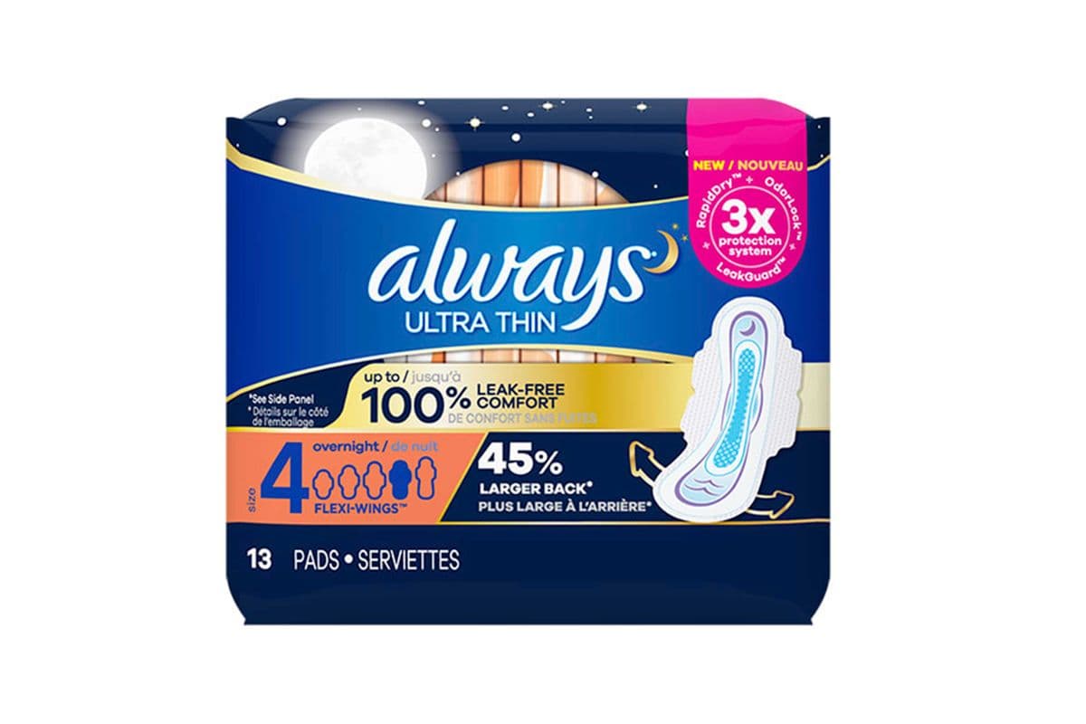 Always Ultra Thin Pads Overnight Size 4