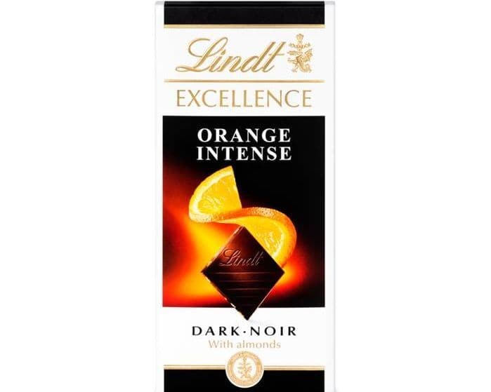 LINDT ORANGE DARK CHOCOLATE 100G