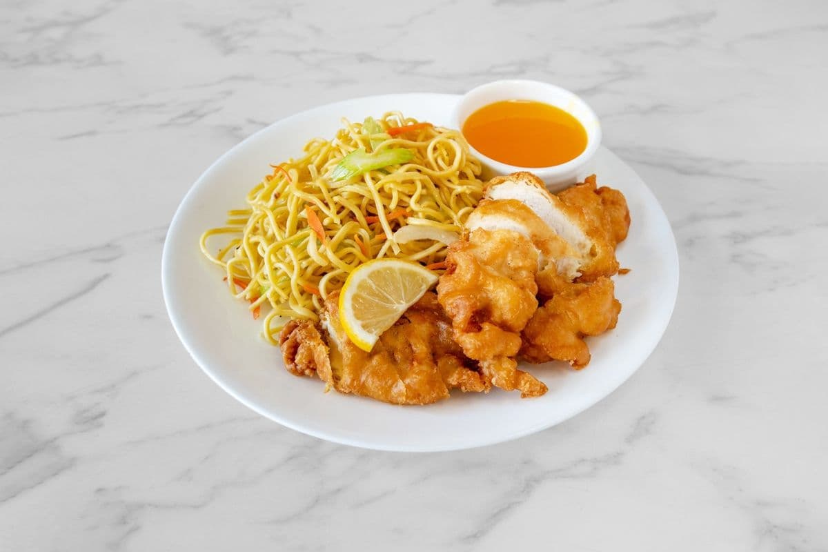 Lemon Chicken with Chow Mein