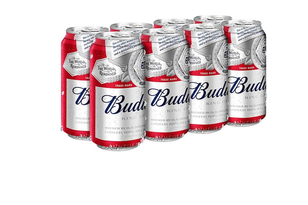 687368. Budweiser 8 pack cans (1 x 8pc)