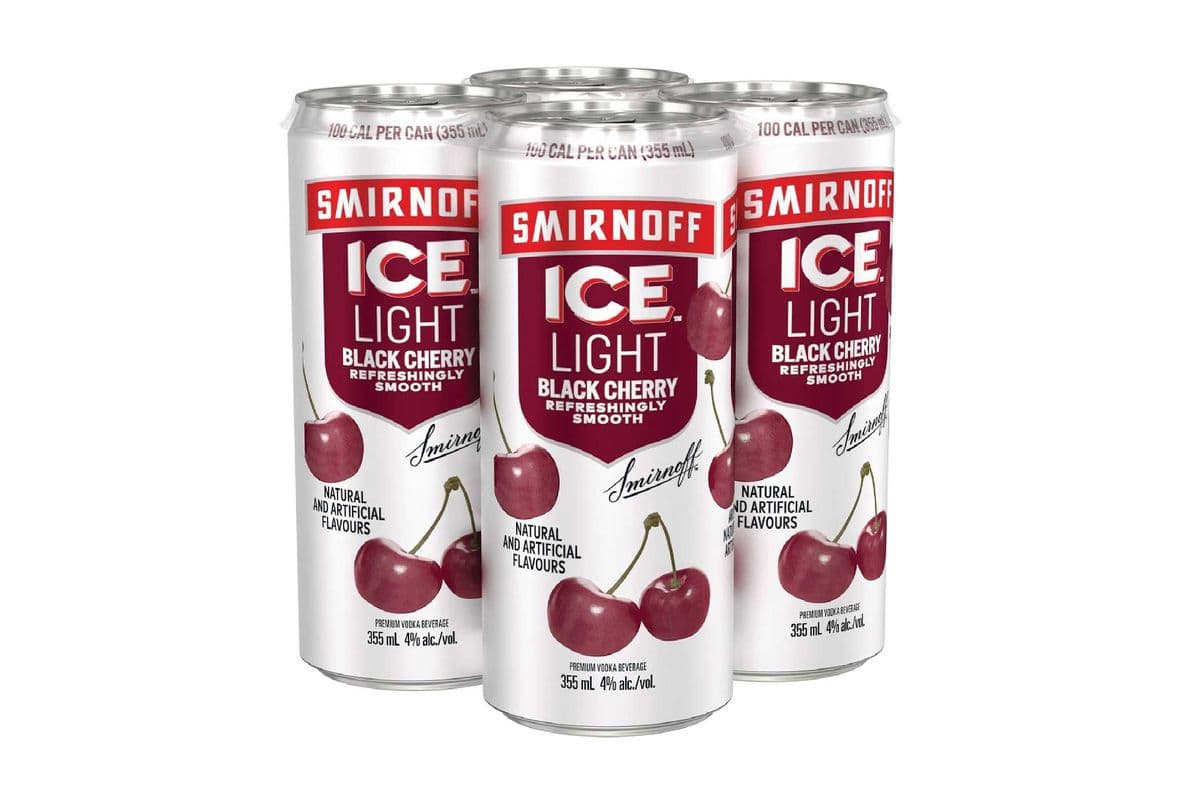 776483. SMIRNOFF ICE LIGHT BLACK CHERRY & SODA (4 x 355ML (CANS))