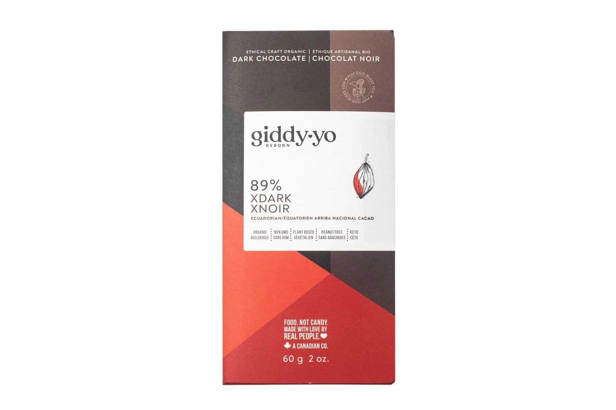 XDARK 89% DARK CHOCOLATE, 60 G BAR, ORGANIC, VEGAN, FREE OF PEANUTS, DAIRY, GLUTEN, SOY, LAB TESTED, CEREMONIAL GRADE (60 g)