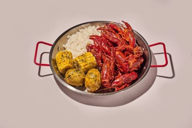Bucket of Louisiana Crawfish