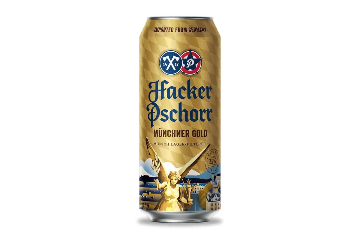 Hacker Pschorr Munich Gold Lager, Germany (500 ml Can) (1 x 500ML)