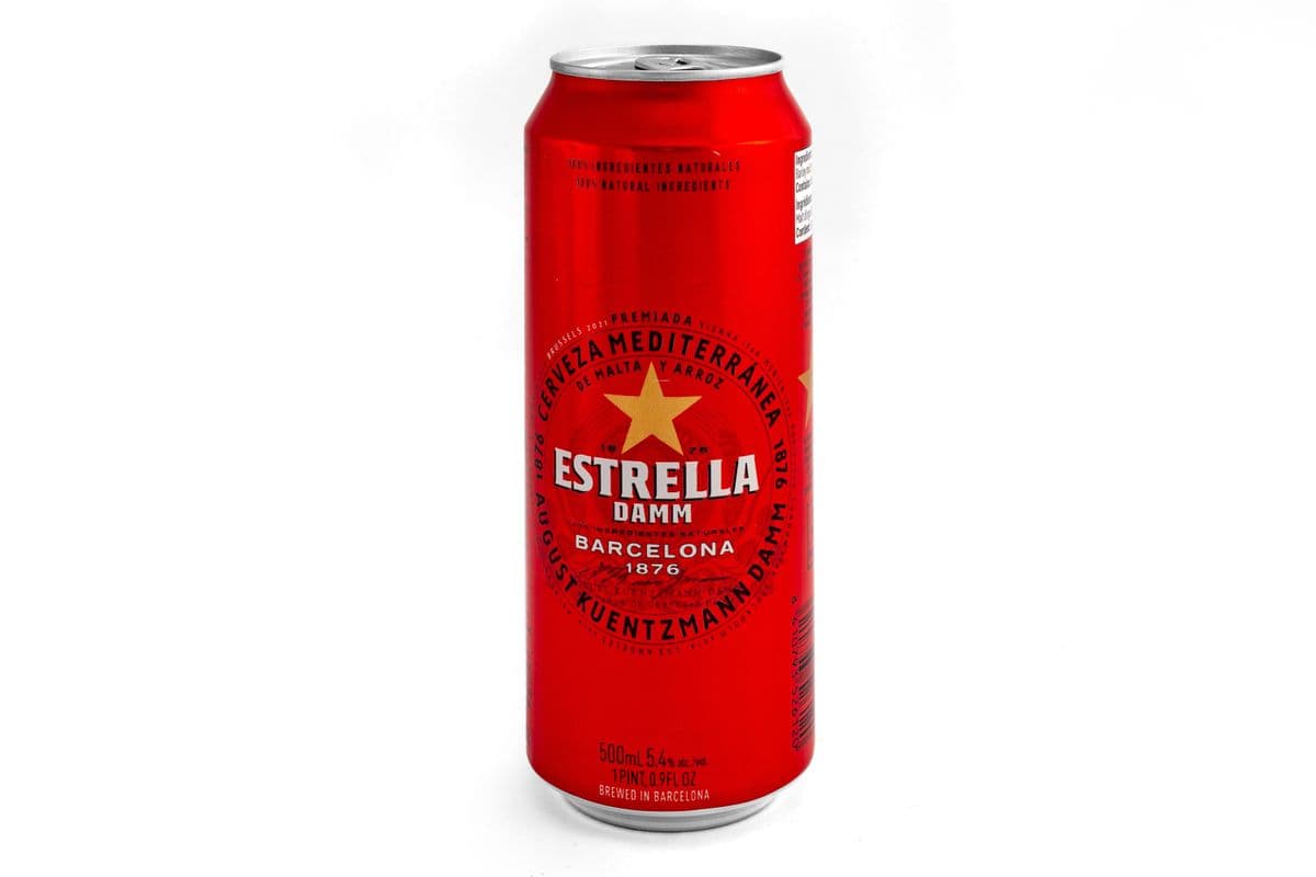 Estrella Damm Beer (1 x 500mL Can)
