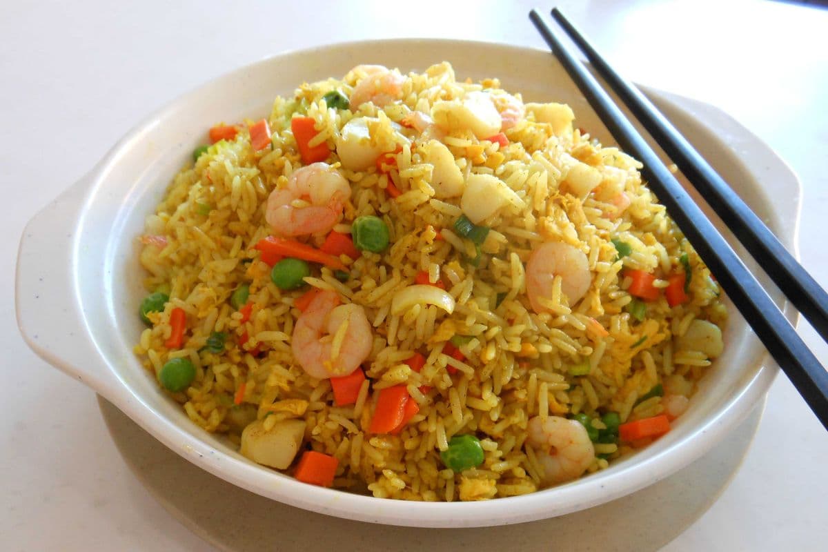 Curry Seafood Fried Rice 干炒咖喱海鮮炒飯