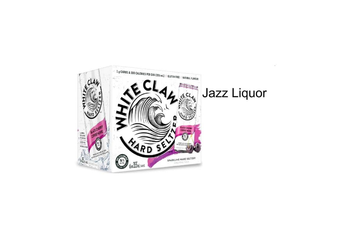 WHITE CLAW BLACK CHERRY 6 CANS (1 x 6 CANS )