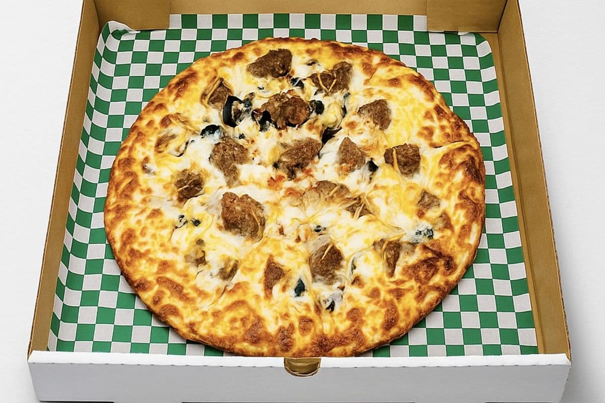Beef Meatball Pizza