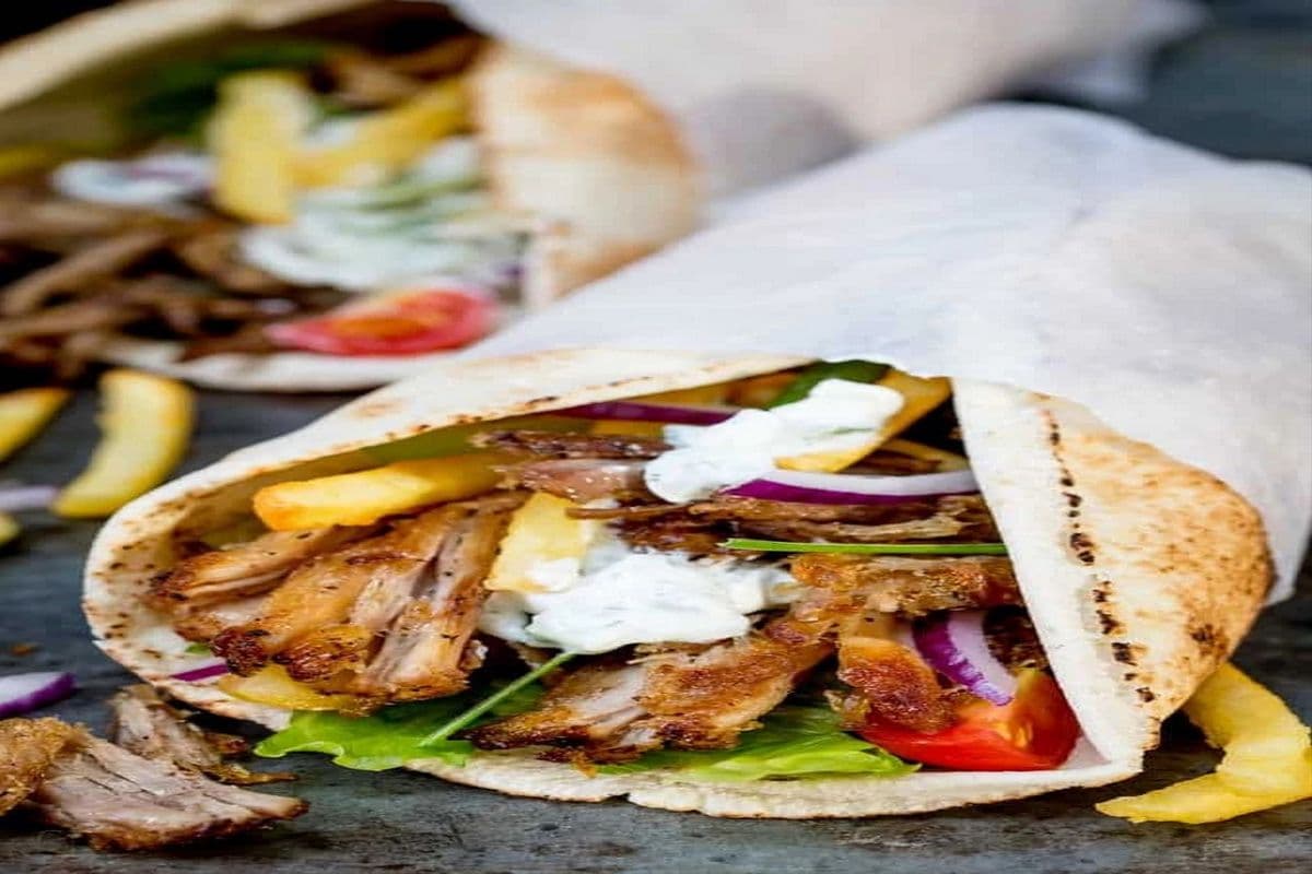 Sliced Pork Gyro Wrap