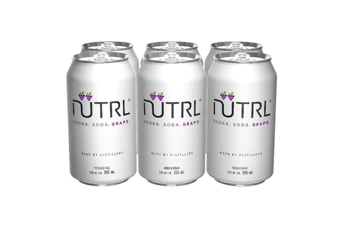 Nutrl Vodka Soda Grape (6 x 355 ml Cans)