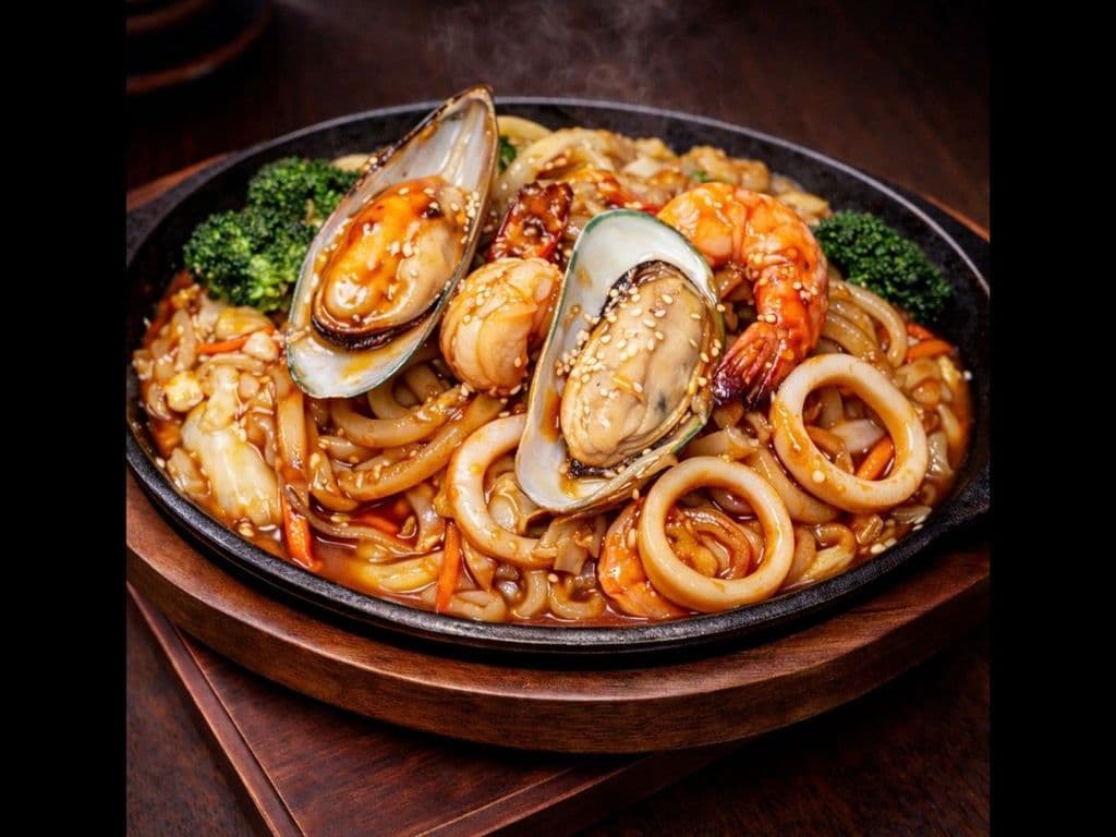 Seafood Yaki Udon