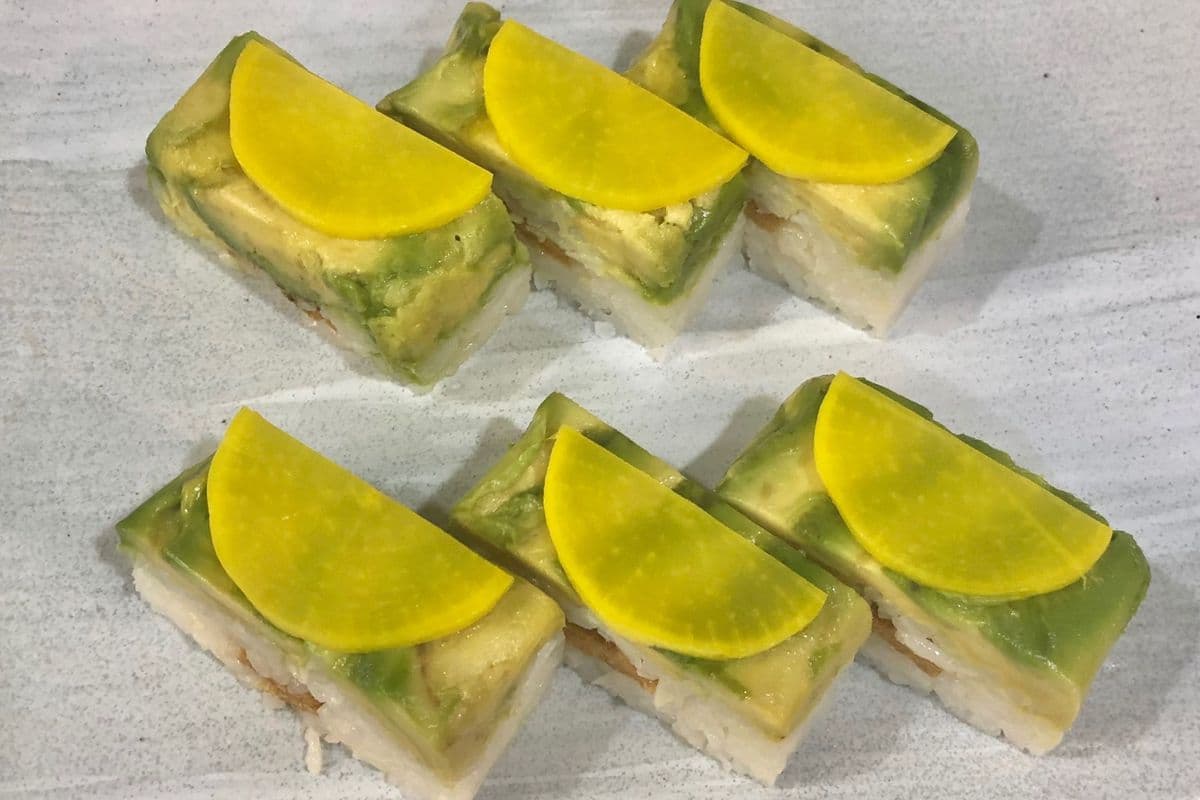 Avocado Oshi Sushi