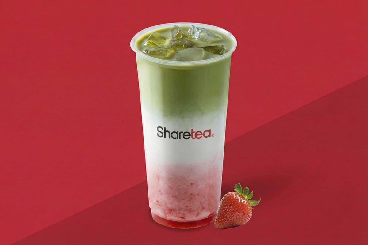 Strawberry Matcha Fresh Milk (Large)