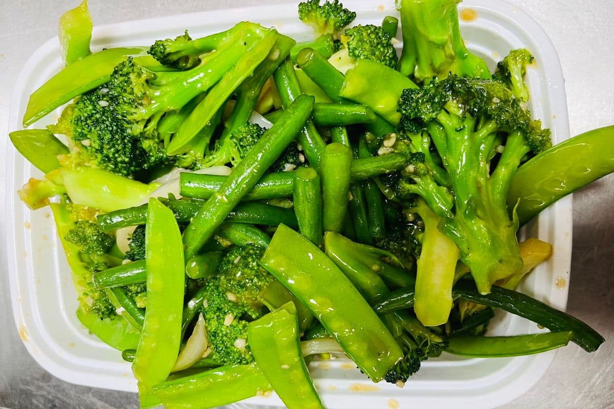 Sauteed Broccoli, Snow Peas, and String Beans