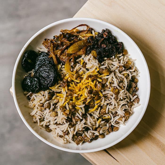 Jewelled Lentil Rice (Adas Polo)