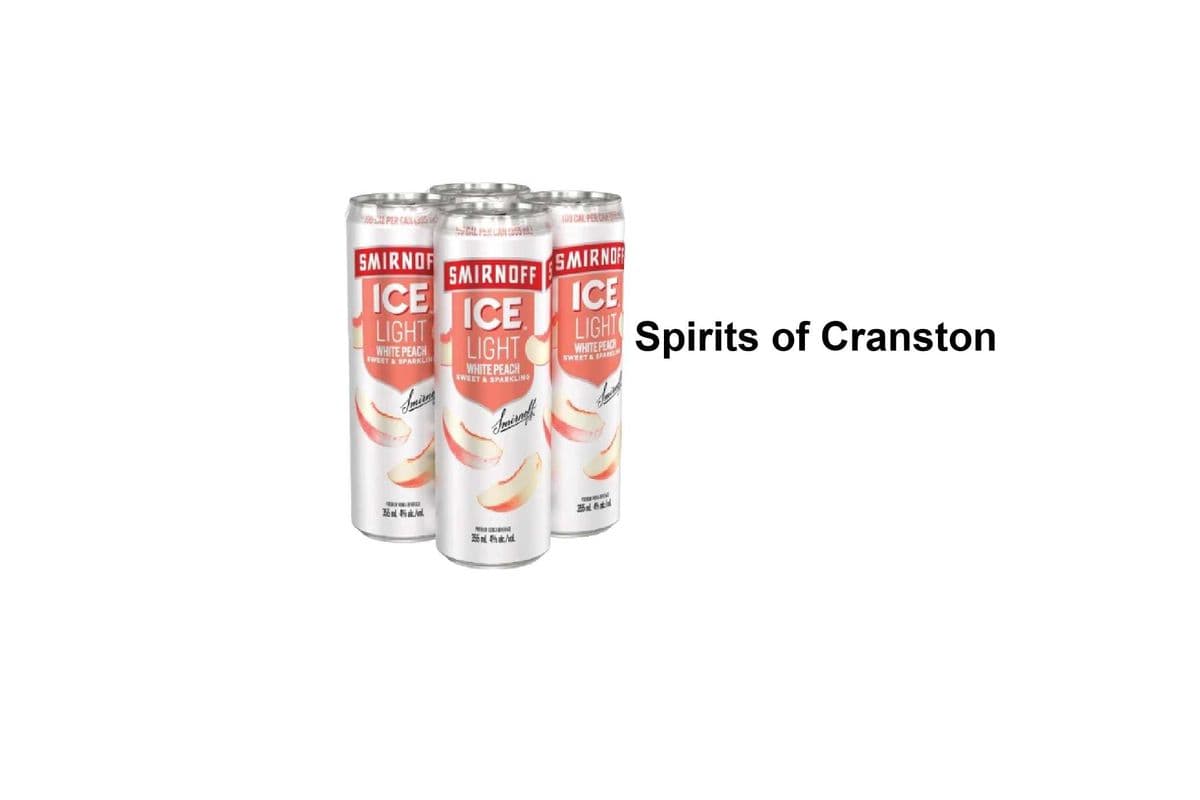 SMIRNOFF ICE LIGHT WHITE PEACH & SODA 4 CANS (1 x 4x355ML)