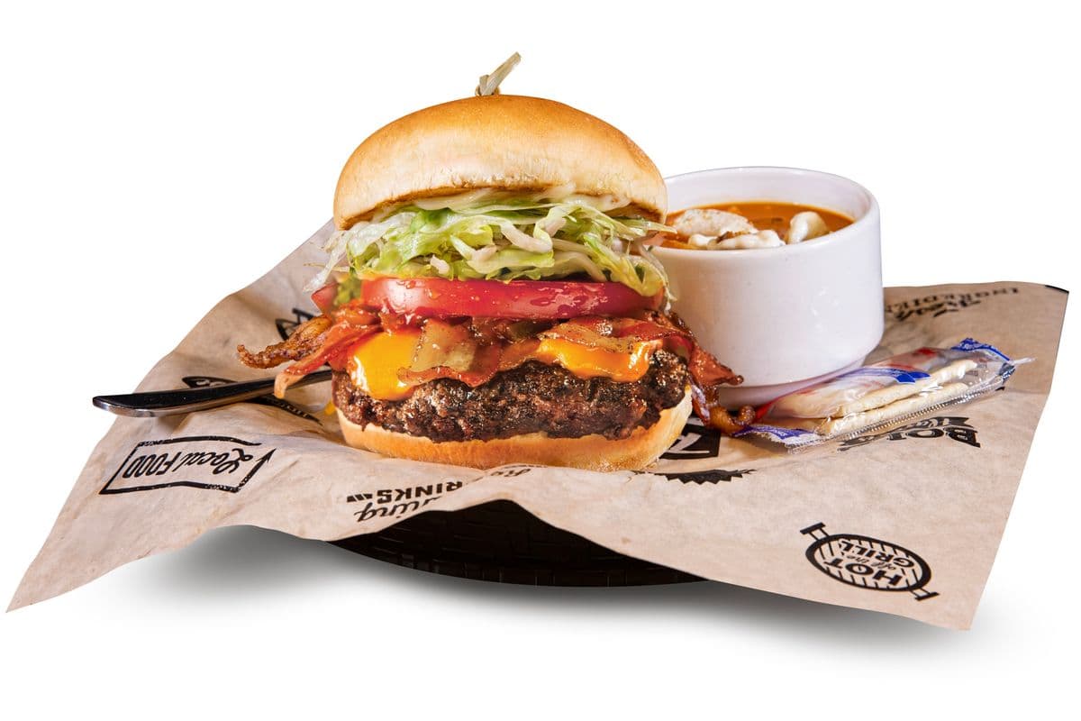 Old Style Bacon N' Cheddar Burger