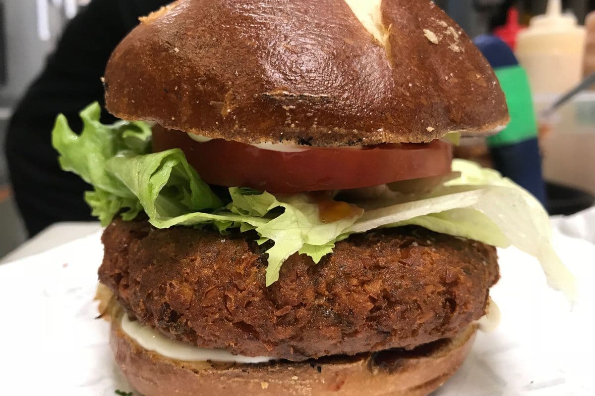 The Utopian Burger w/ Side (Veggie Burger)