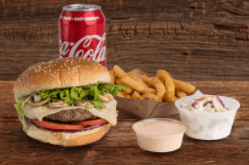 Swiss Mushroom Burger Combo