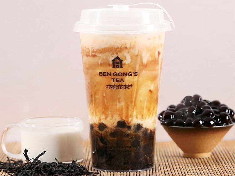 Black tea brown sugar pearl / 正⼭⼩种⿊丸