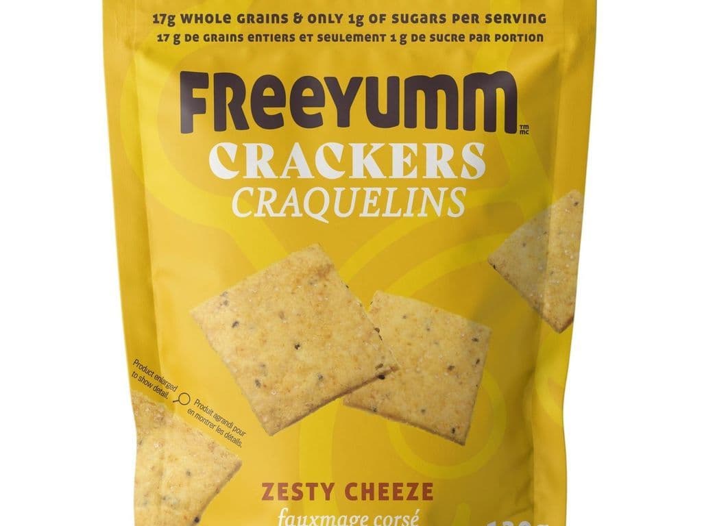 FREEYUMM CRACKERS ZESTY CHEEZE 120G