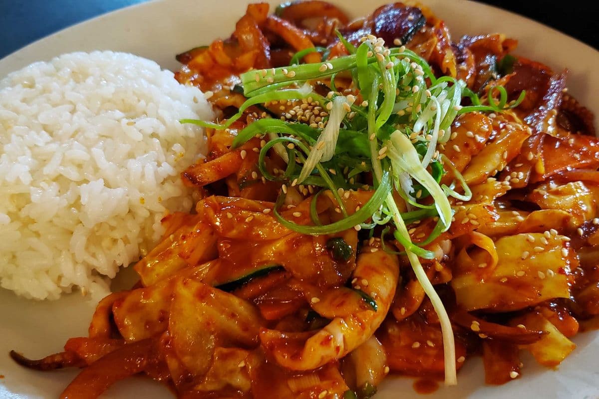 M10. Spicy Stir-Fried Squid with Rice