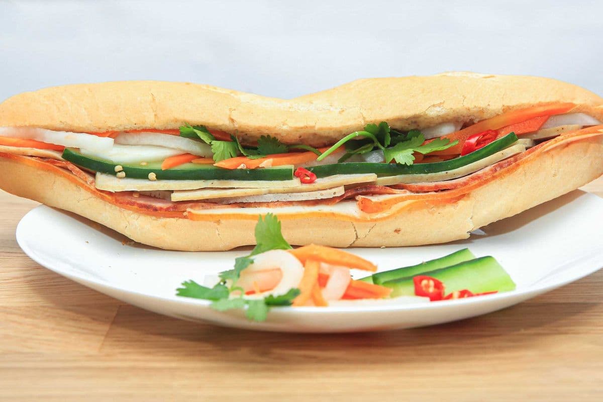 1. Assorted Cold Cut Sandwich (BBQ Pork Meatball, Ham, and Steam Pork Belly) - Bánh Mi Thịt Nguội