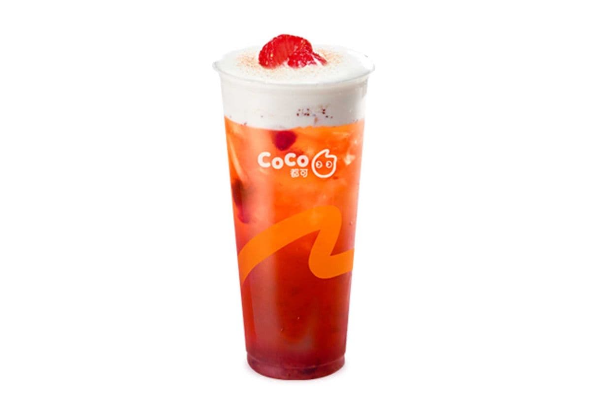 Strawberry Black Tea Macchiato