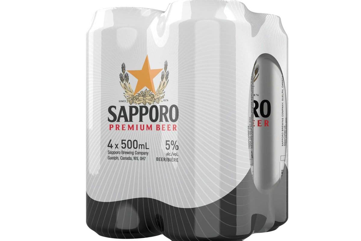 Sapporo Pale Lager, Japan (4 Cans) (1 x 4x500ml)