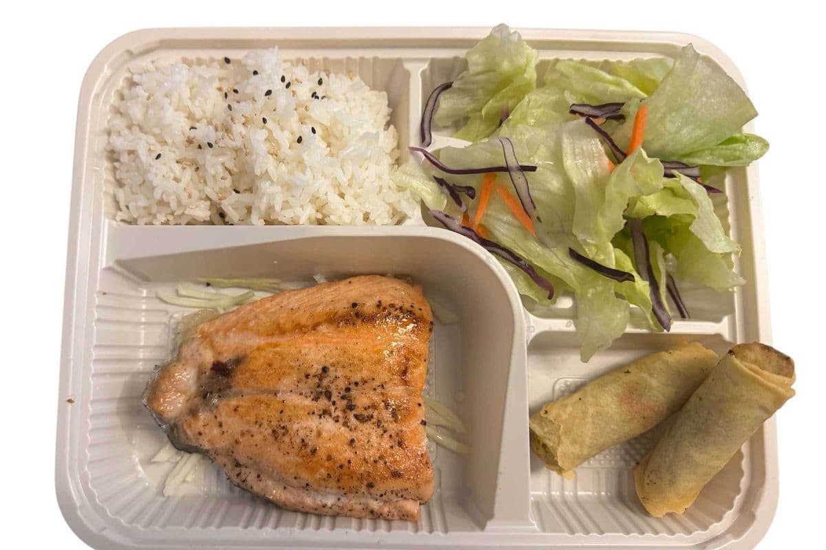 DB4) Salnon Teriyaki & Tempura Bento
