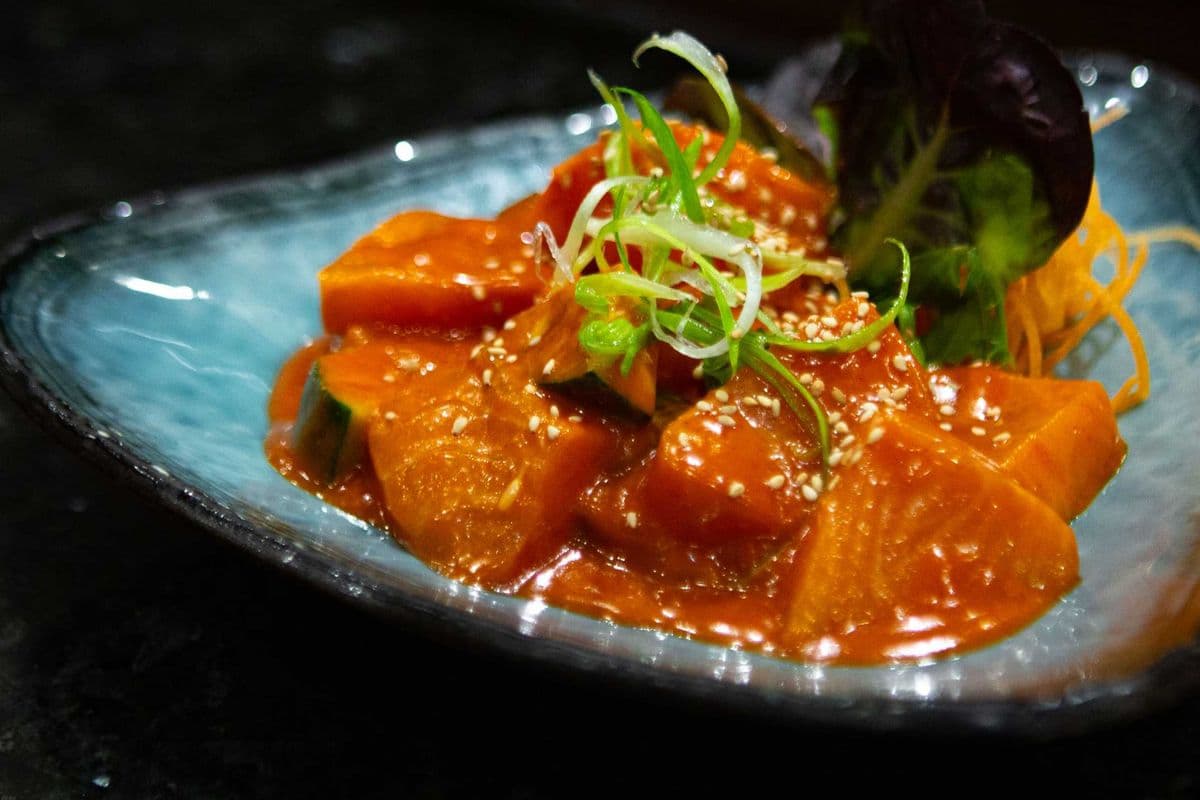 65. Spicy Salmon Sashimi