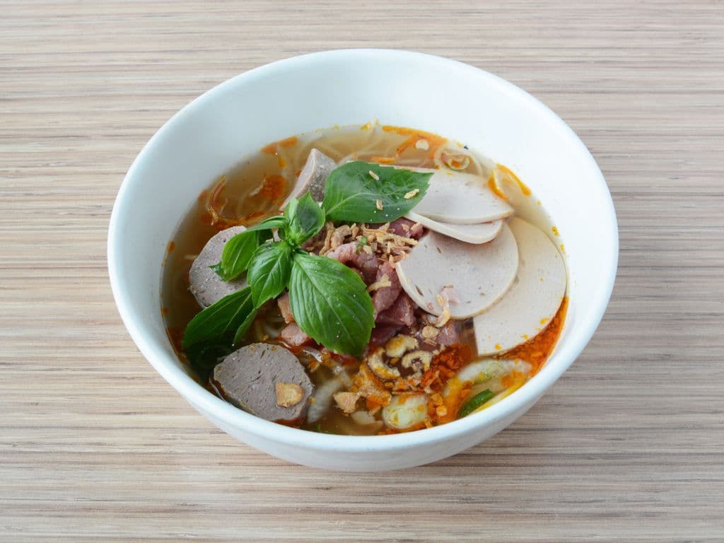 46. Spicy w Beef, Meatballs & Ham