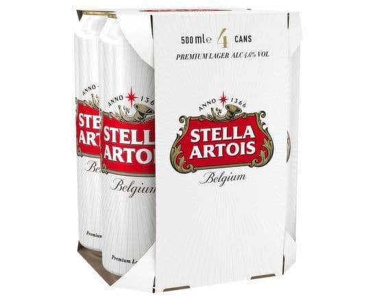 Stella Artois Brewing Company Lager, 4 x 473 ml