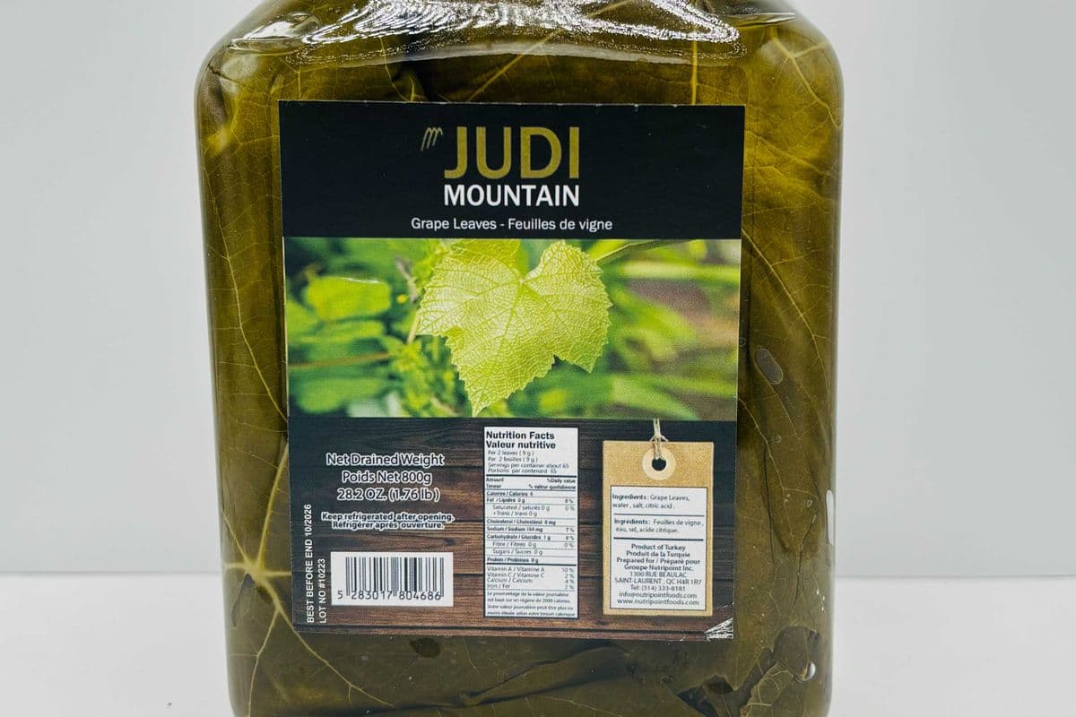 Judi Mountain Grape Leaves, 800 Grams (800g)