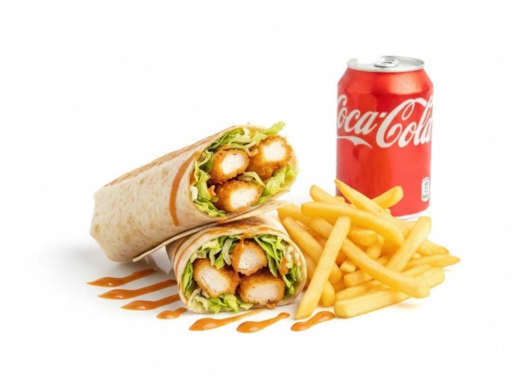 Spicy Crispy Chicken Wrap -Meal