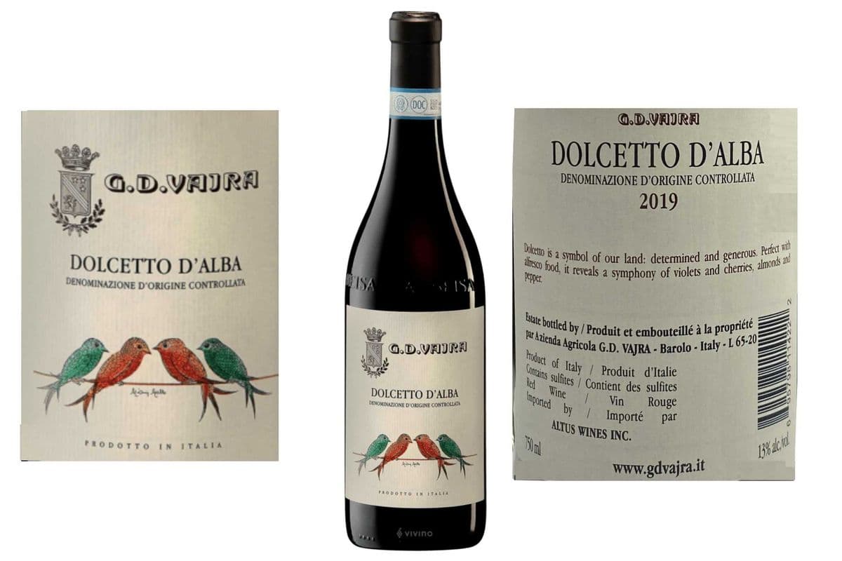 G.D. Vajra Dolcetto d'Alba (750 ml Bottle) (1 x 750 ml Bottle)